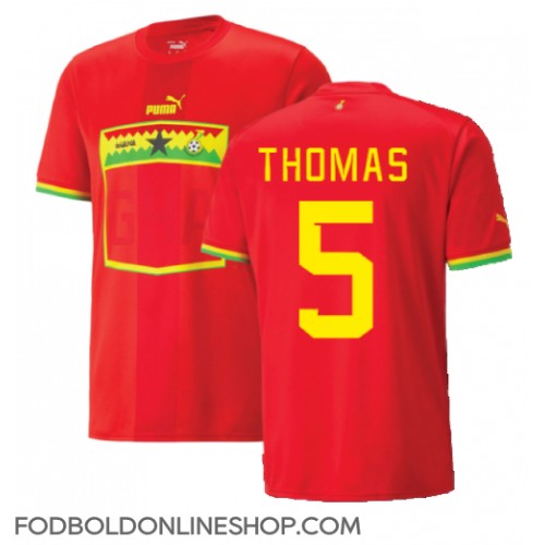 Ghana Thomas Partey #5 Udebanetrøje VM 2022 Kortærmet